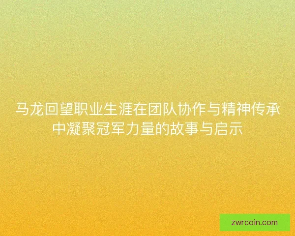 马龙回望职业生涯在团队协作与精神传承中凝聚冠军力量的故事与启示